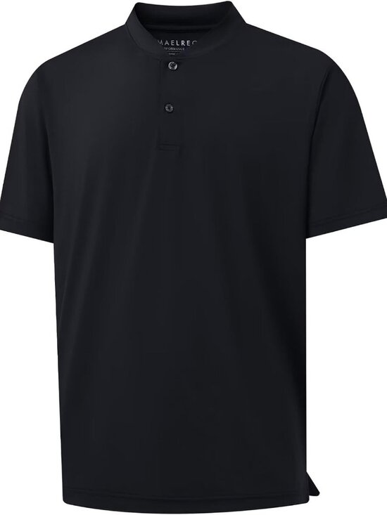 Other - Mens Black Dry Fit Henley Shirt Moisture Wicking Casual Performance Tee